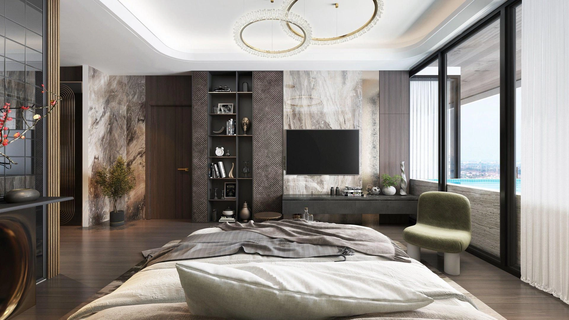 Элитный жилой комплекс с бассейном в Дубае