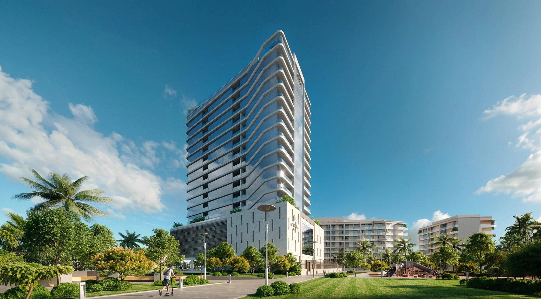 Роскошный жилой комплекс с плавательными бассейнами и теннисным кортом в Аржане, Дубай