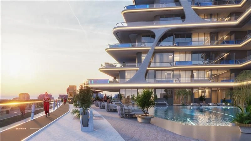 Современный жилой комплекс рядом с гольф-клубом в Дубае