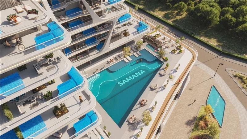 Современный жилой комплекс рядом с гольф-клубом в Дубае