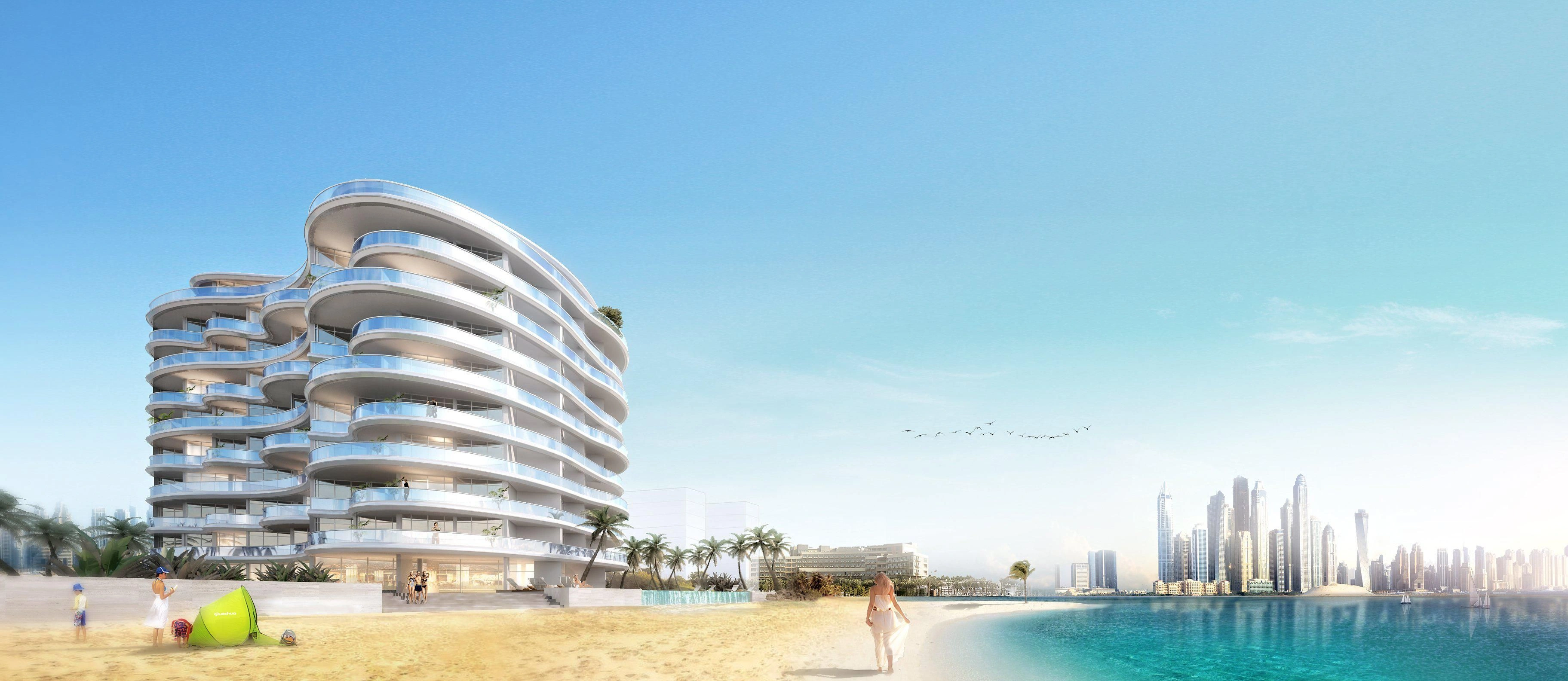 Элитный жилой комплекс с частным пляжем в Дубае