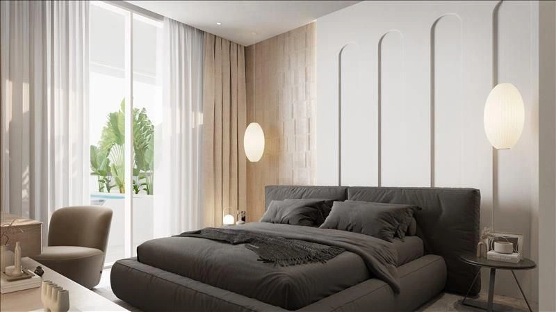 Современный жилой комплекс с видом на Дубай