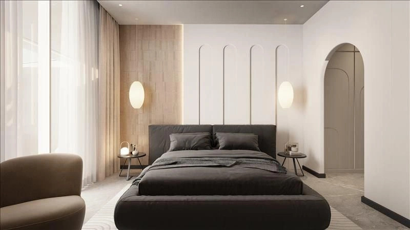 Современный жилой комплекс с видом на Дубай