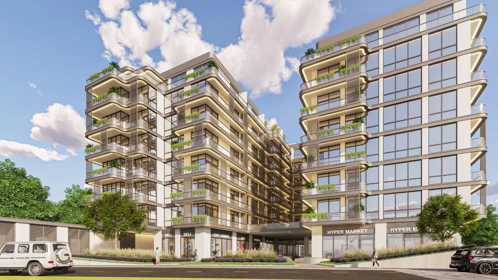 Роскошный жилой комплекс с бассейном и кинотеатром в Дубае