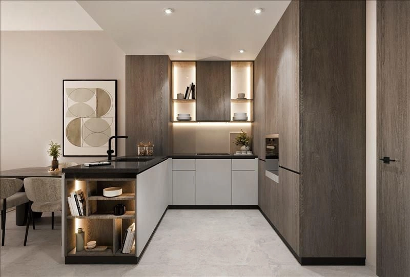 Современный жилой комплекс с бассейном и зонами отдыха в Дубае