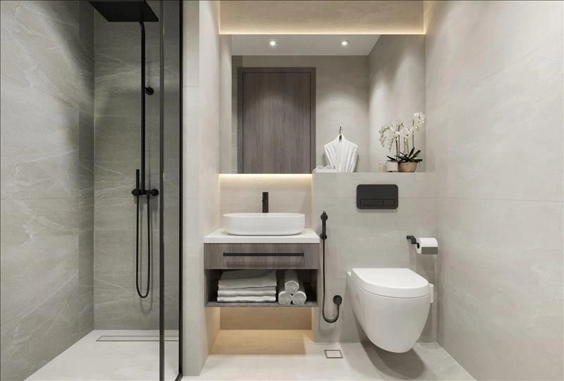 Современный жилой комплекс с бассейном и зонами отдыха в Дубае