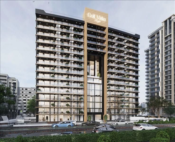 Современный жилой комплекс с бассейном и зонами отдыха в Дубае