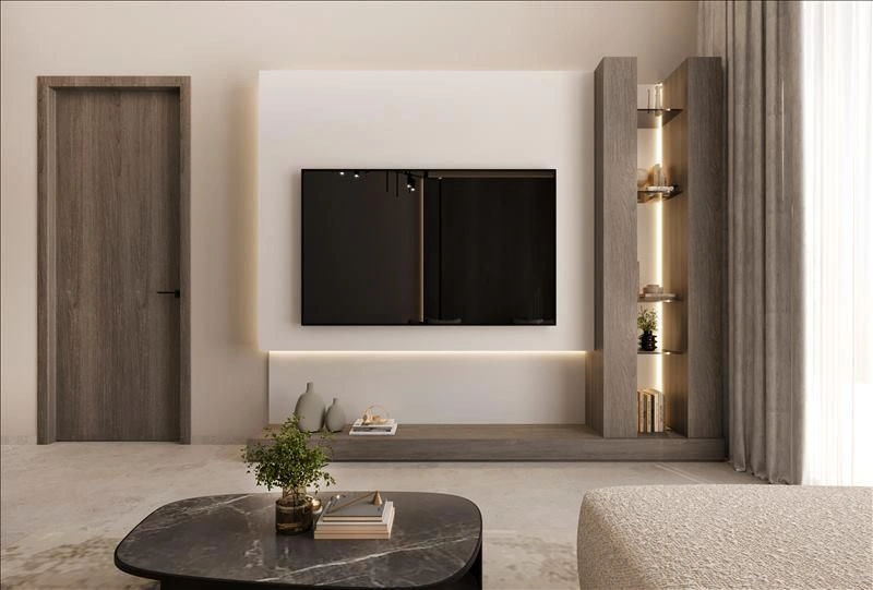 Современный жилой комплекс с бассейном и зонами отдыха в Дубае