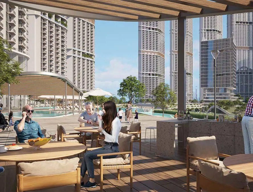 Роскошные апартаменты с панорамным видом на лагуны и пляж Дубая