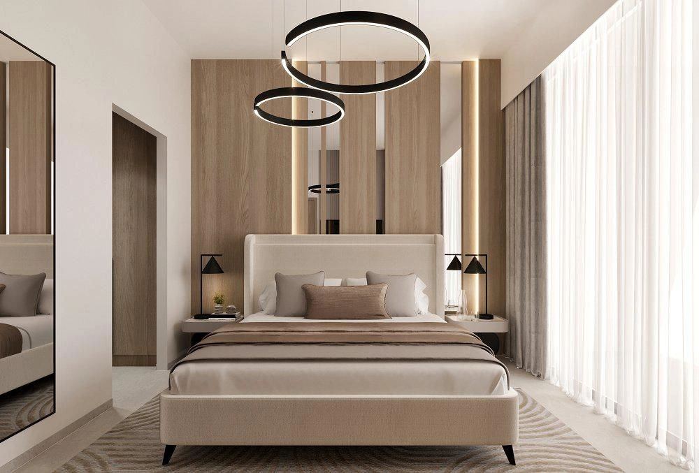 Современный жилой комплекс с плавательным бассейном в Дубае