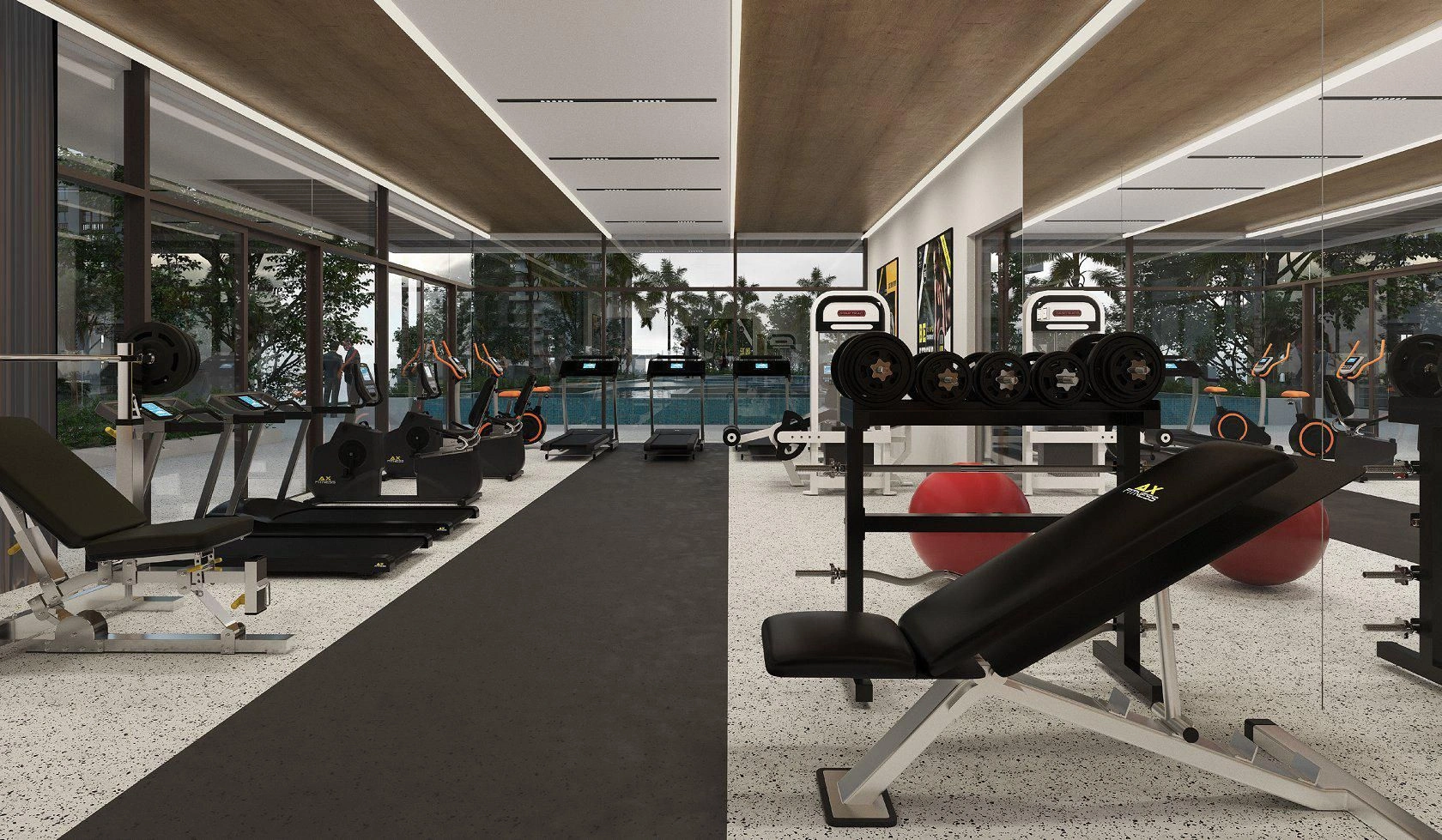 Современный жилой комплекс с плавательным бассейном в Дубае