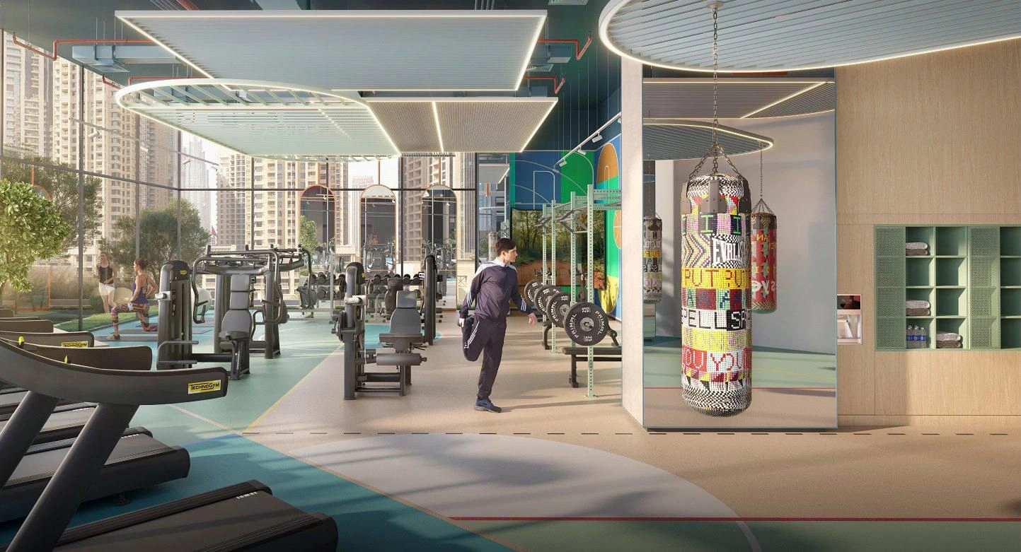 Современный жилой комплекс с бассейнами и коворкингом в Дубае