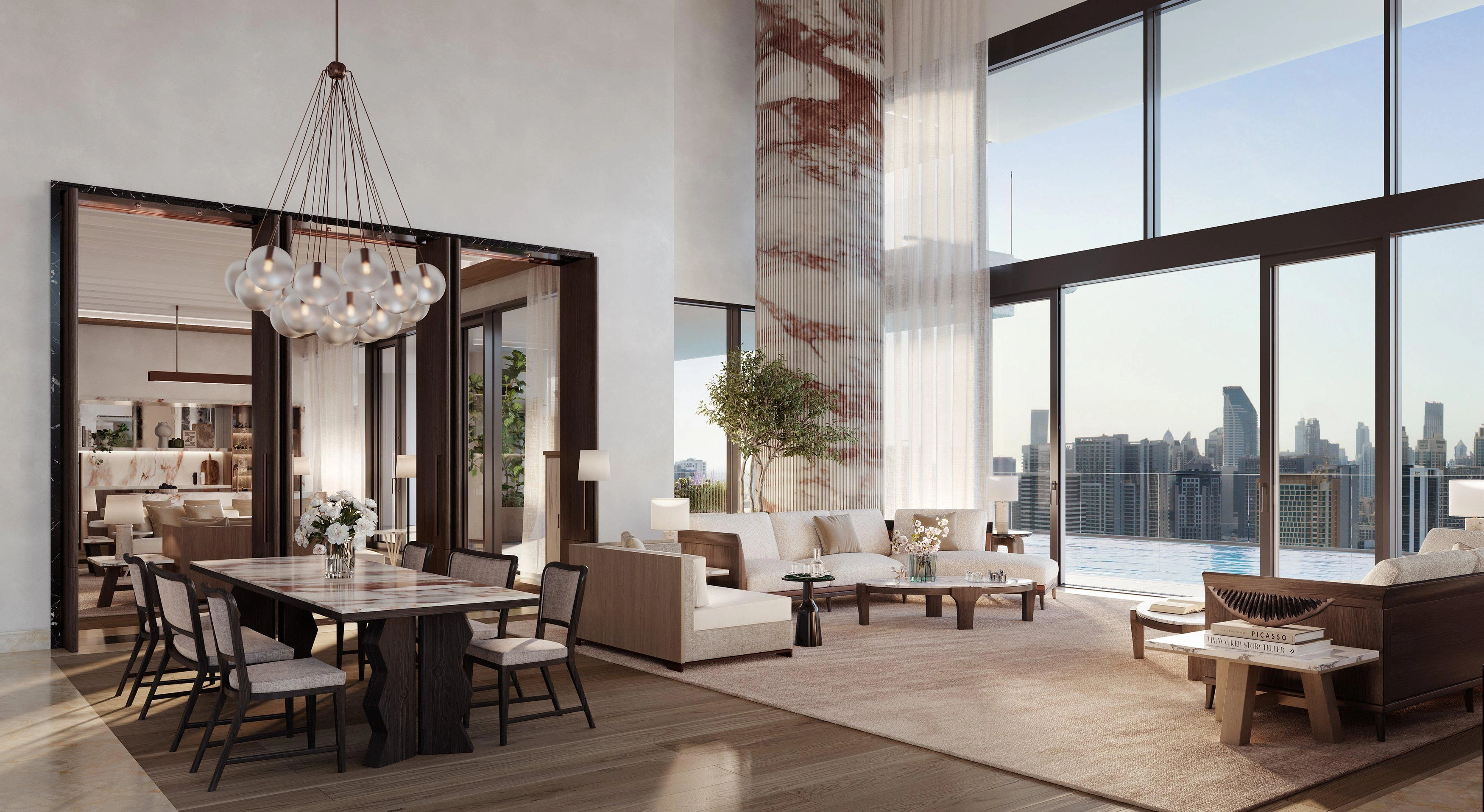 Элитный жилой комплекс с панорамным видом на Дубай