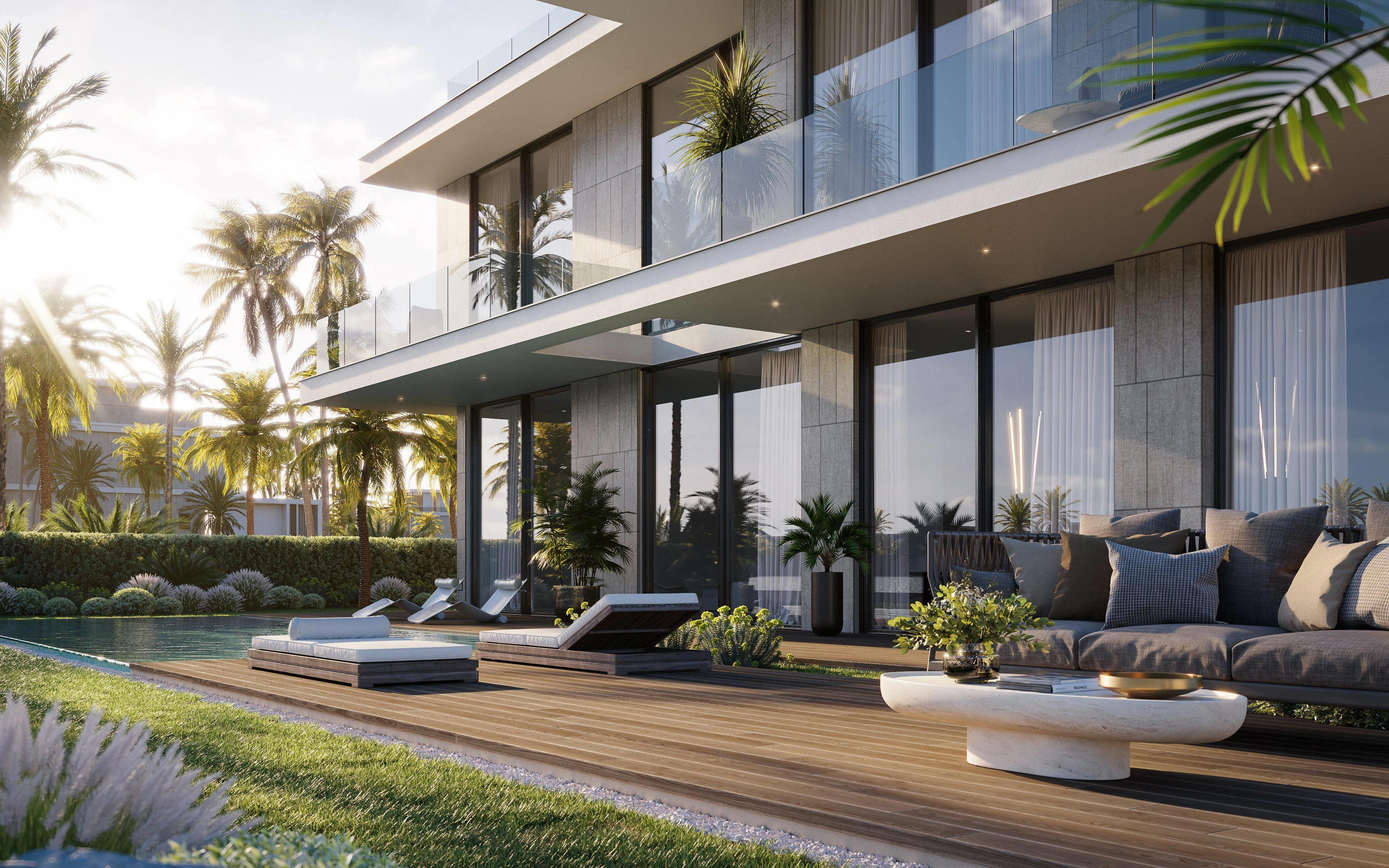 Эксклюзивные виллы и дома с видом на лагуну и пляж в Дубае