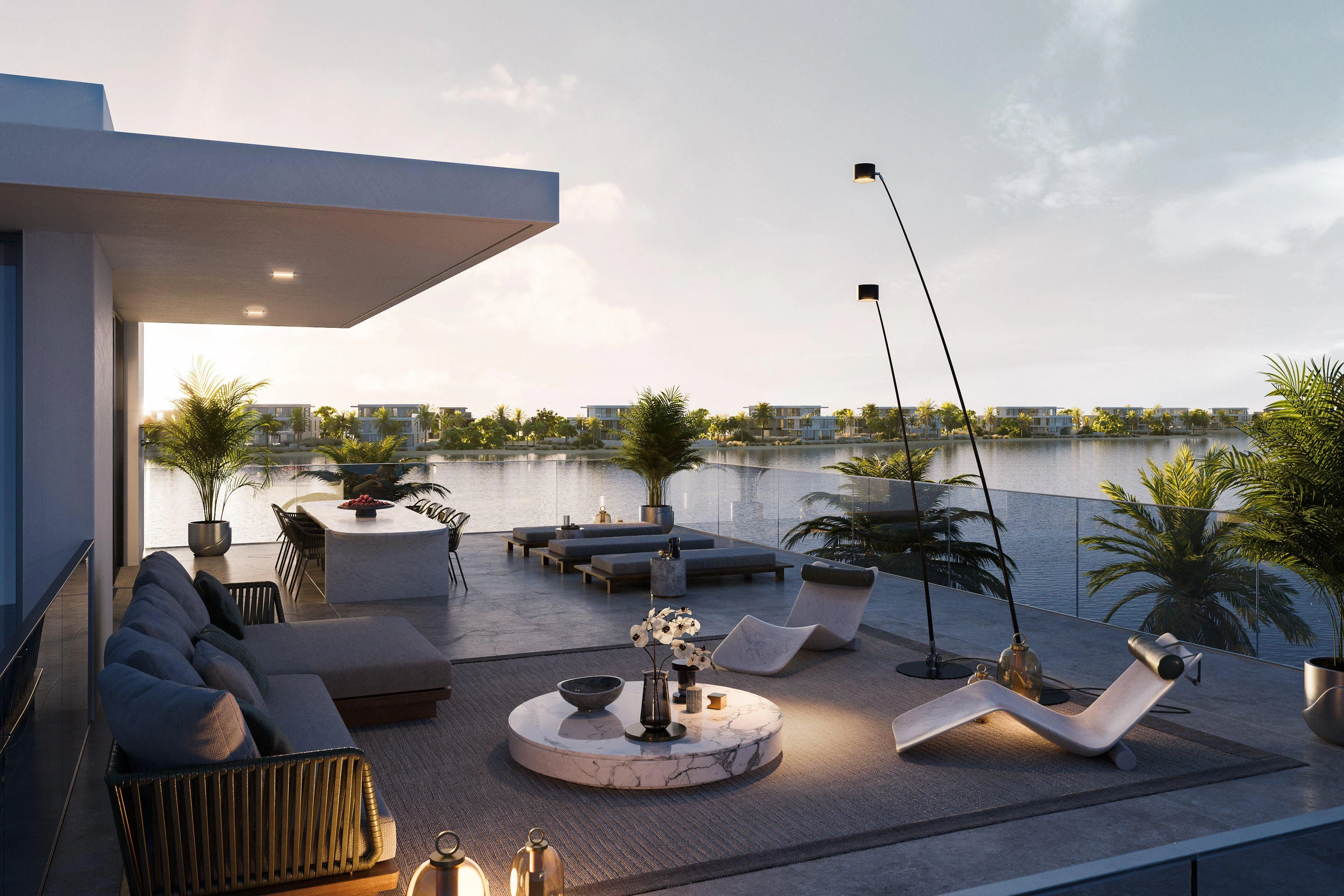 Эксклюзивные виллы и дома с видом на лагуну и пляж в Дубае