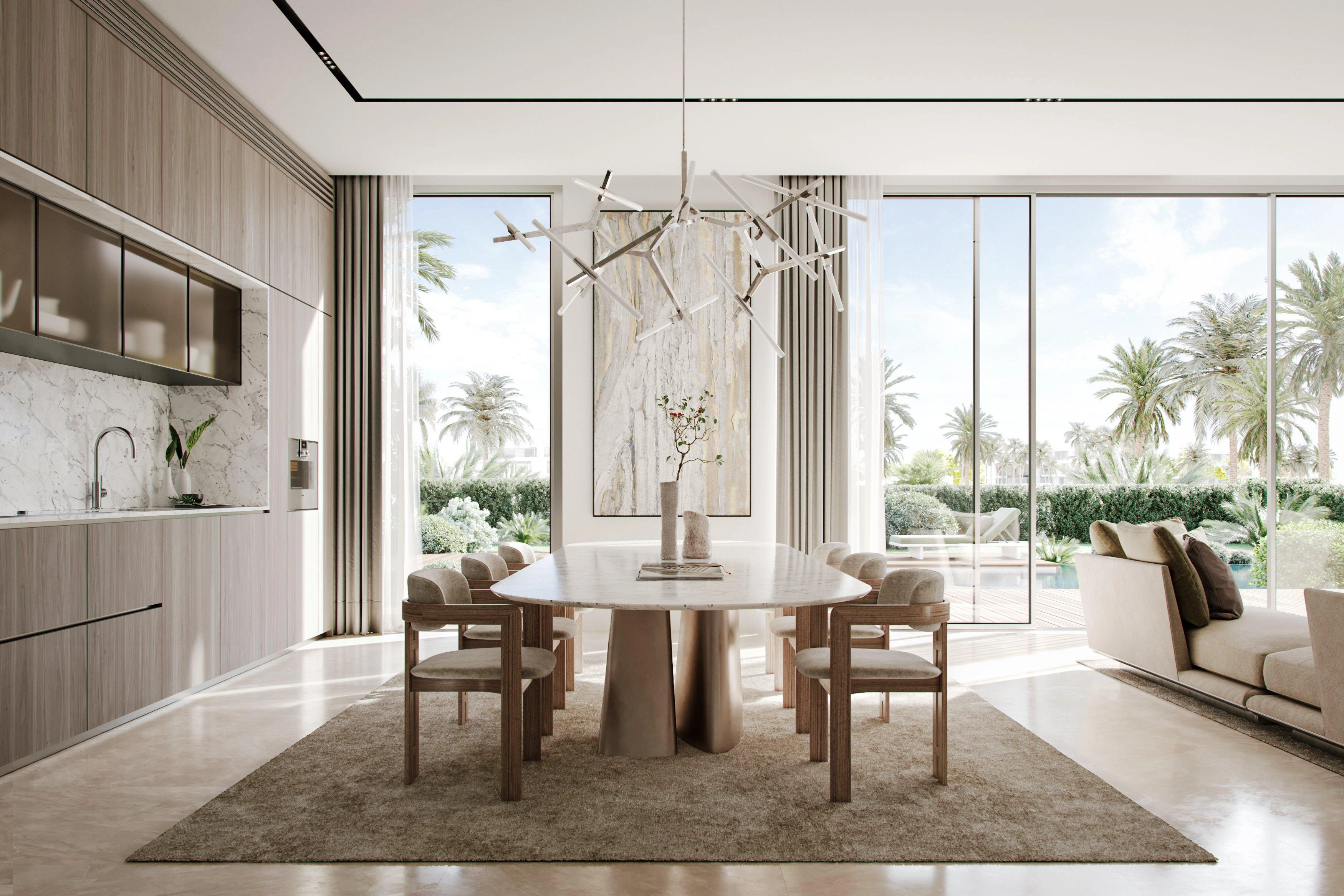 Эксклюзивные виллы и дома с видом на лагуну и пляж в Дубае