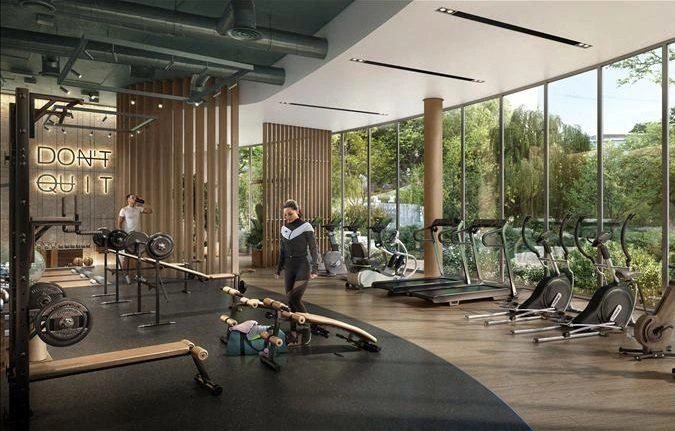 Современный жилой комплекс, окружённый лесом в Дубае