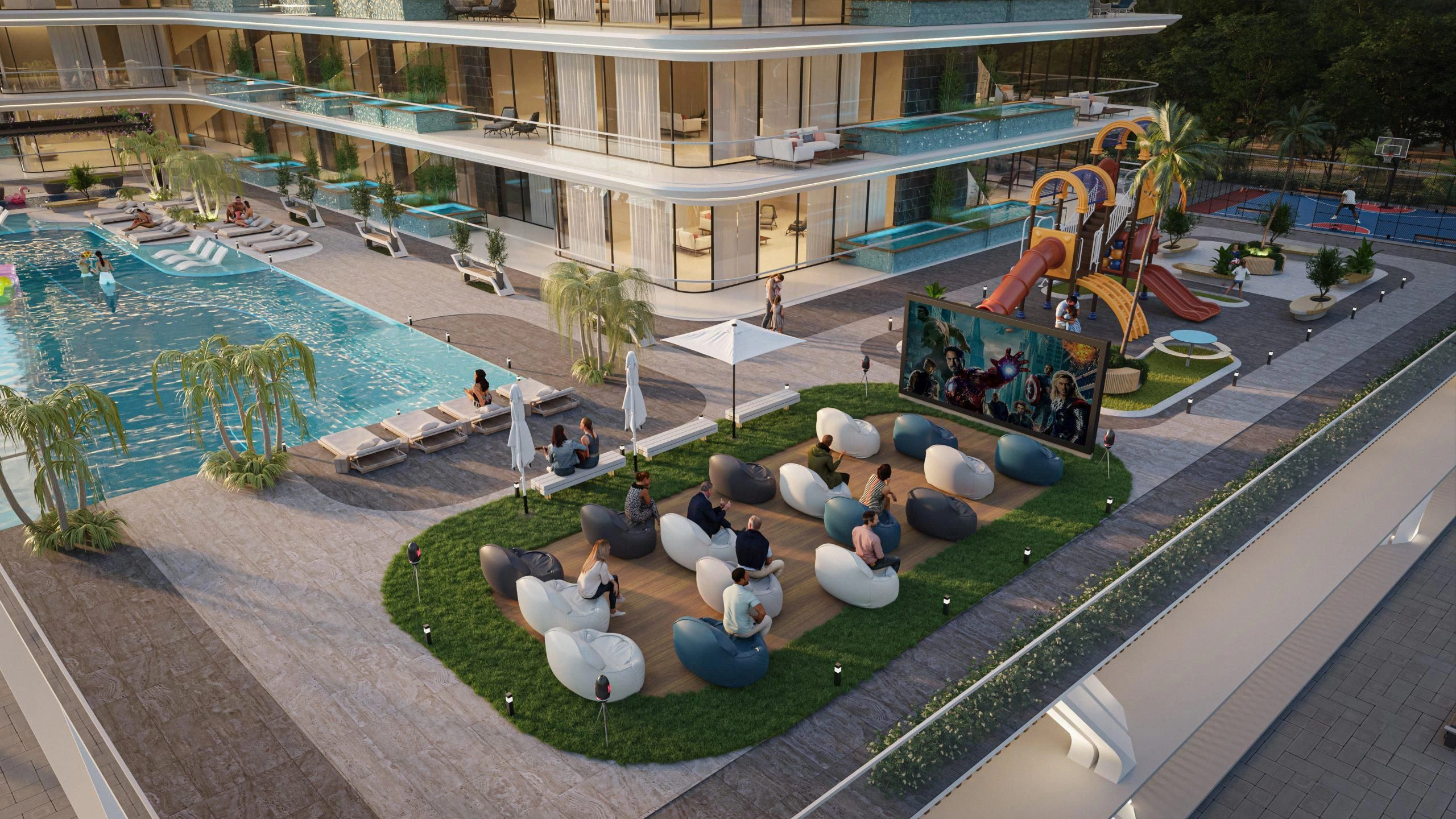 Элитный жилой комплекс с панорамным видом на Дубай