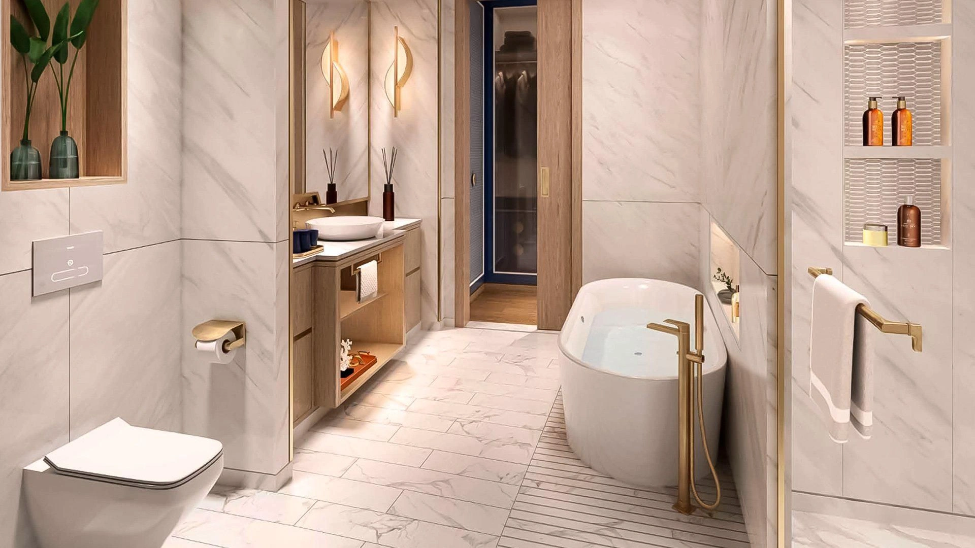 Элитный жилой комплекс с частным пляжем в Дубае