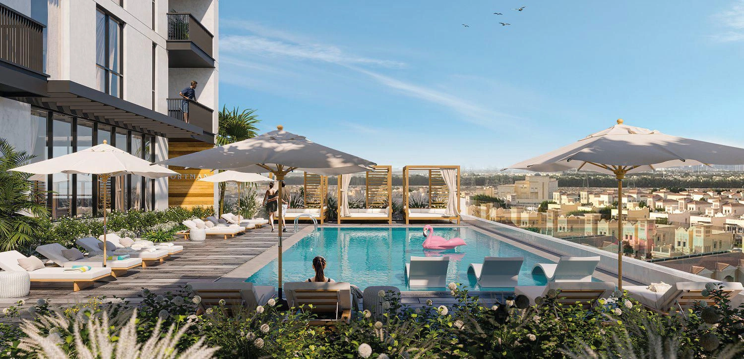 Современный жилой комплекс рядом с Бурдж-Халифой, Дубай