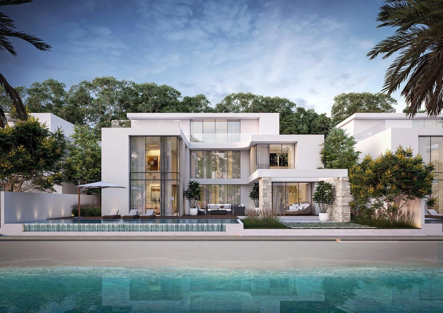 Роскошные виллы и апартаменты с частным пляжем, Дубай