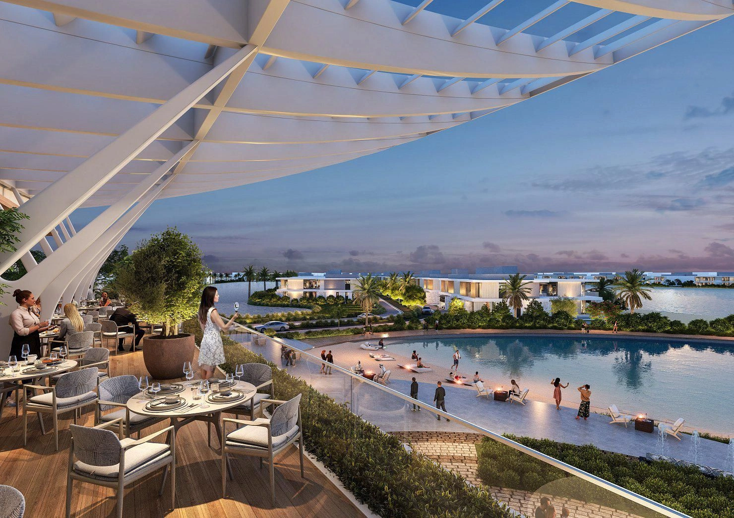 Роскошные виллы и апартаменты с частным пляжем, Дубай