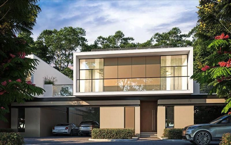 Комплекс роскошных вилл с зелеными территориями в Дубае