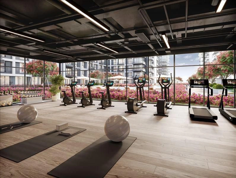 Современный жилой комплекс с бассейном и детскими площадками, Дубай