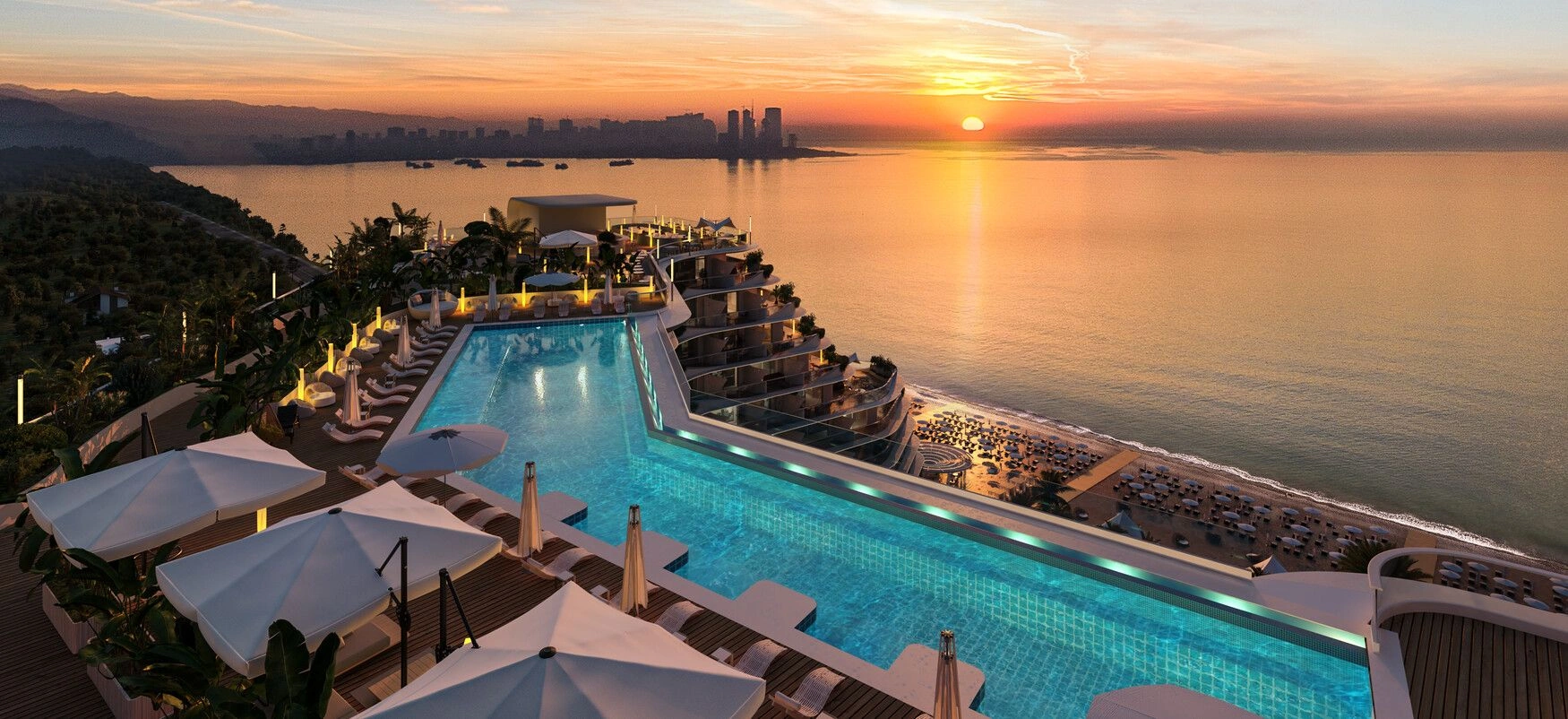 Luxurious residential complex 15 floors on the 1st line