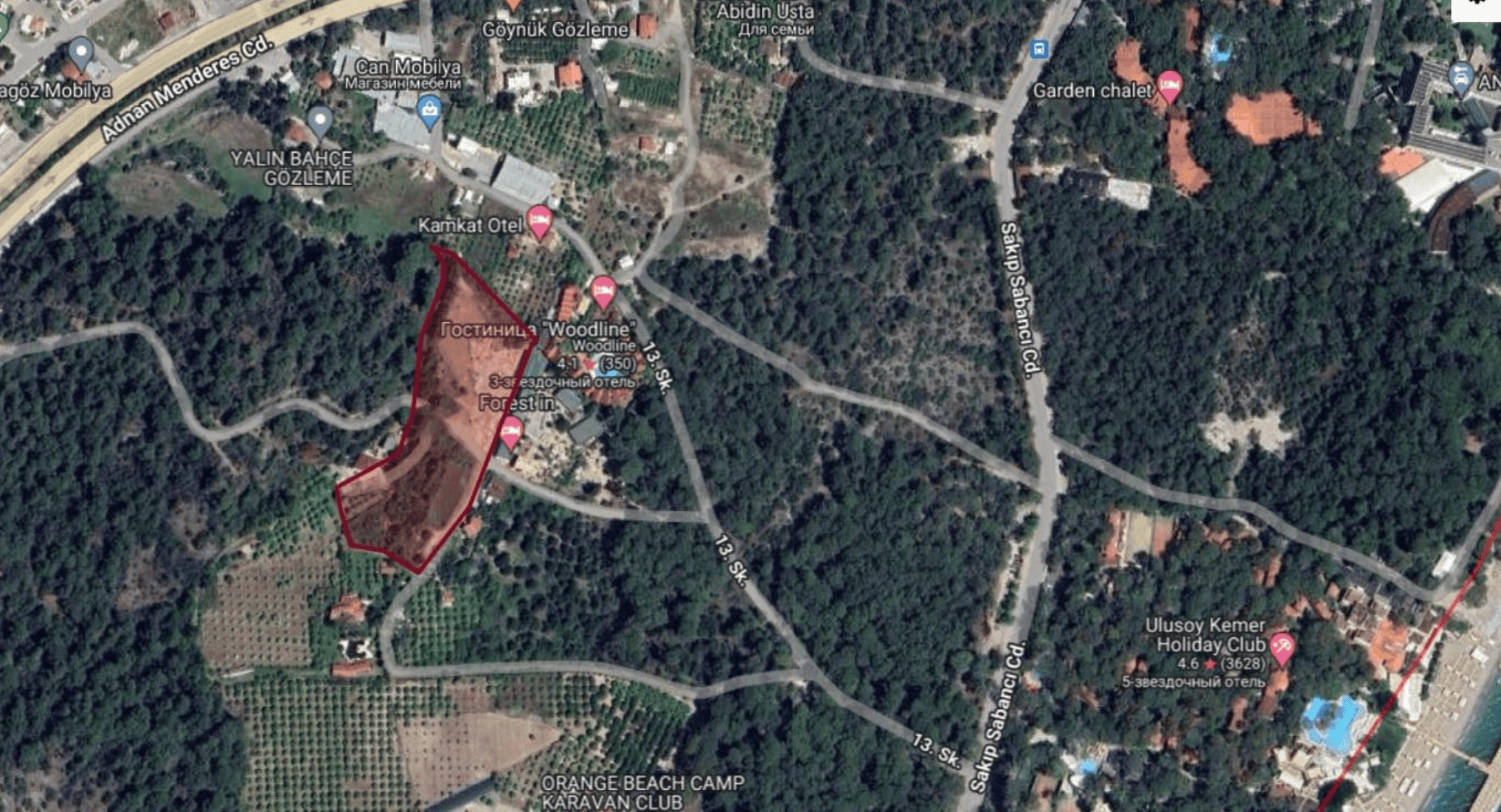 Land for construction of hotel in Goynuk