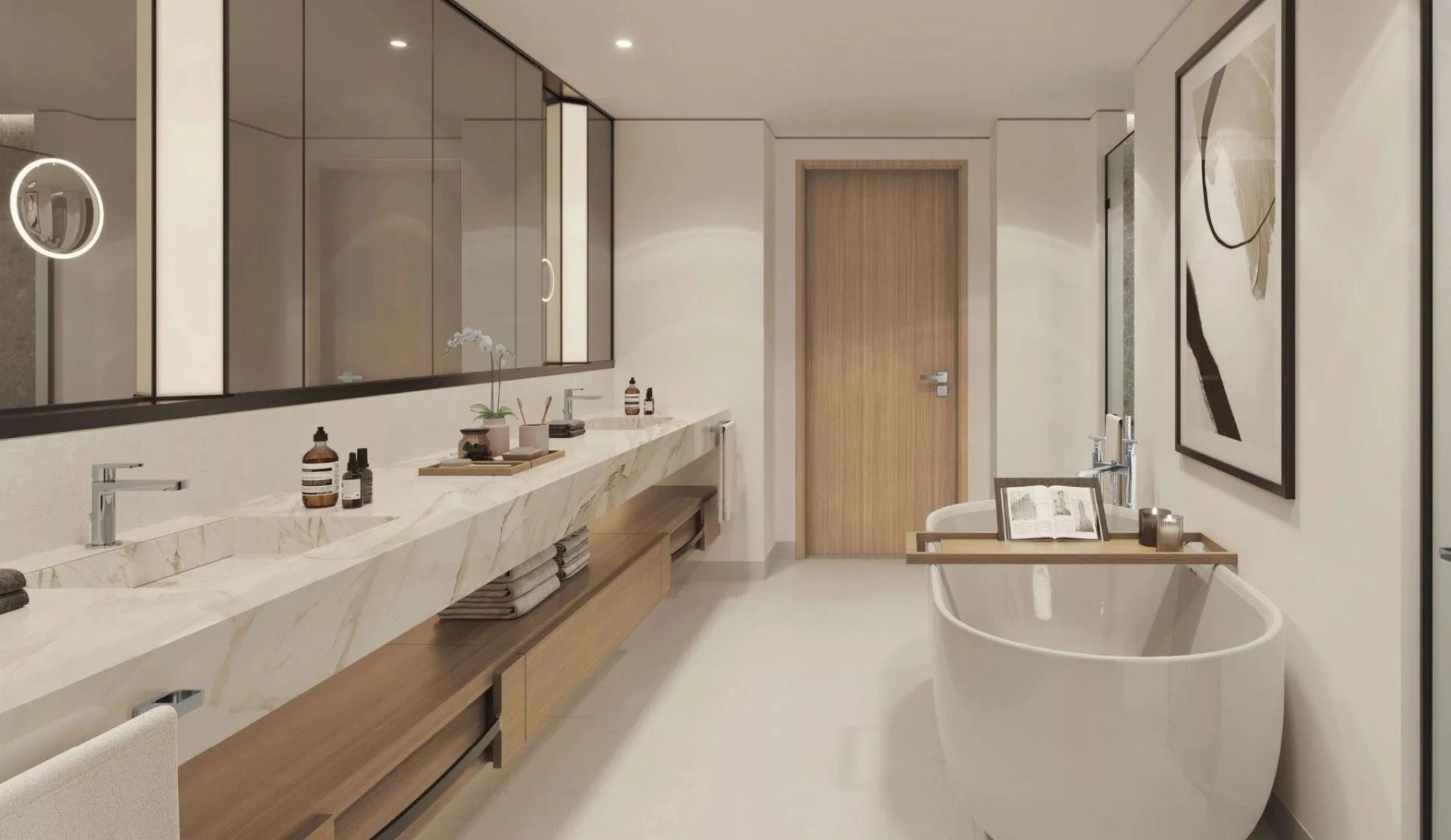 Премиальный жилой комплекс с 5-уровневым подиумом в районе Бизнес-Бей