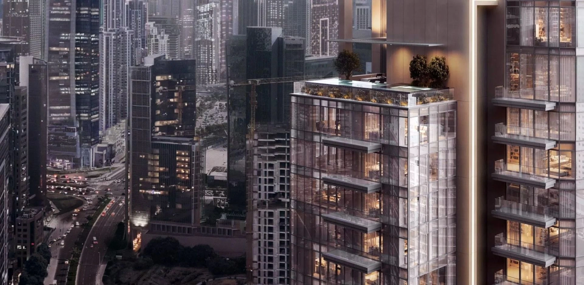 Премиальный жилой комплекс с 5-уровневым подиумом в районе Бизнес-Бей