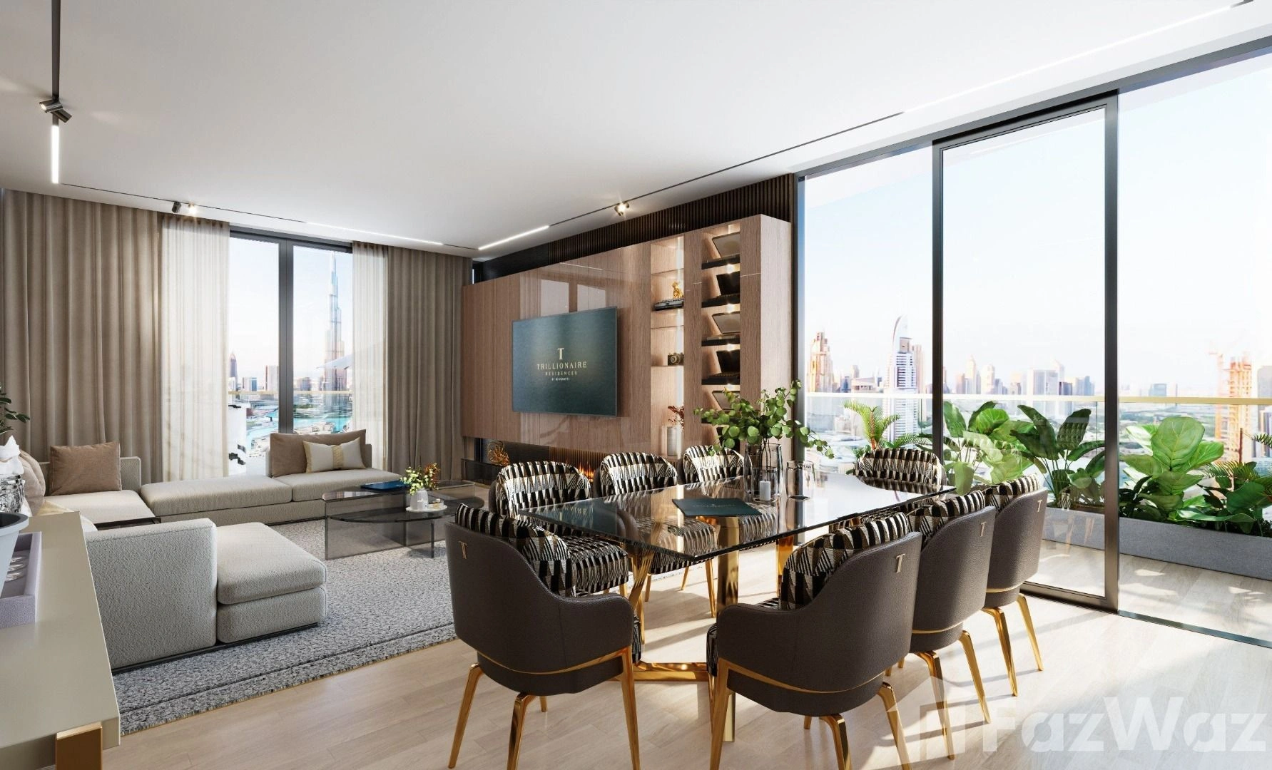 Prestigious residential complex overlooking the Burj Khalifa skyscraper