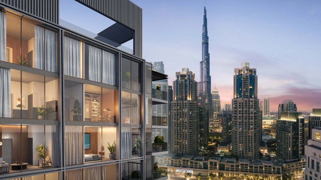 Prestigious residential complex overlooking the Burj Khalifa skyscraper