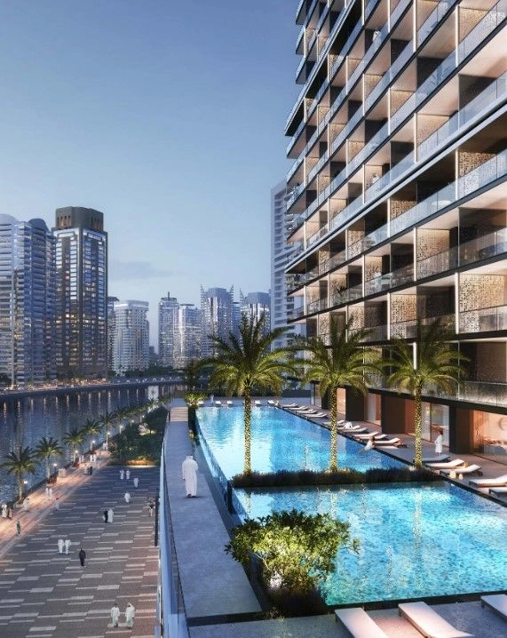 Prestigious residential complex overlooking the Burj Khalifa skyscraper