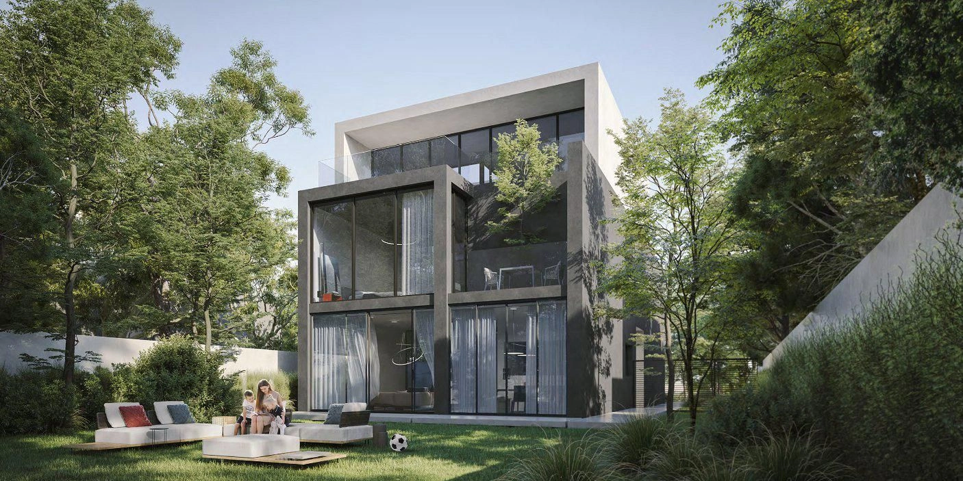 Новый охраняемый комплекс вилл и таунхаусов Jouri Hills 2 с гольф-полем, Jumeirah Golf Estate, Дубай, ОАЭ