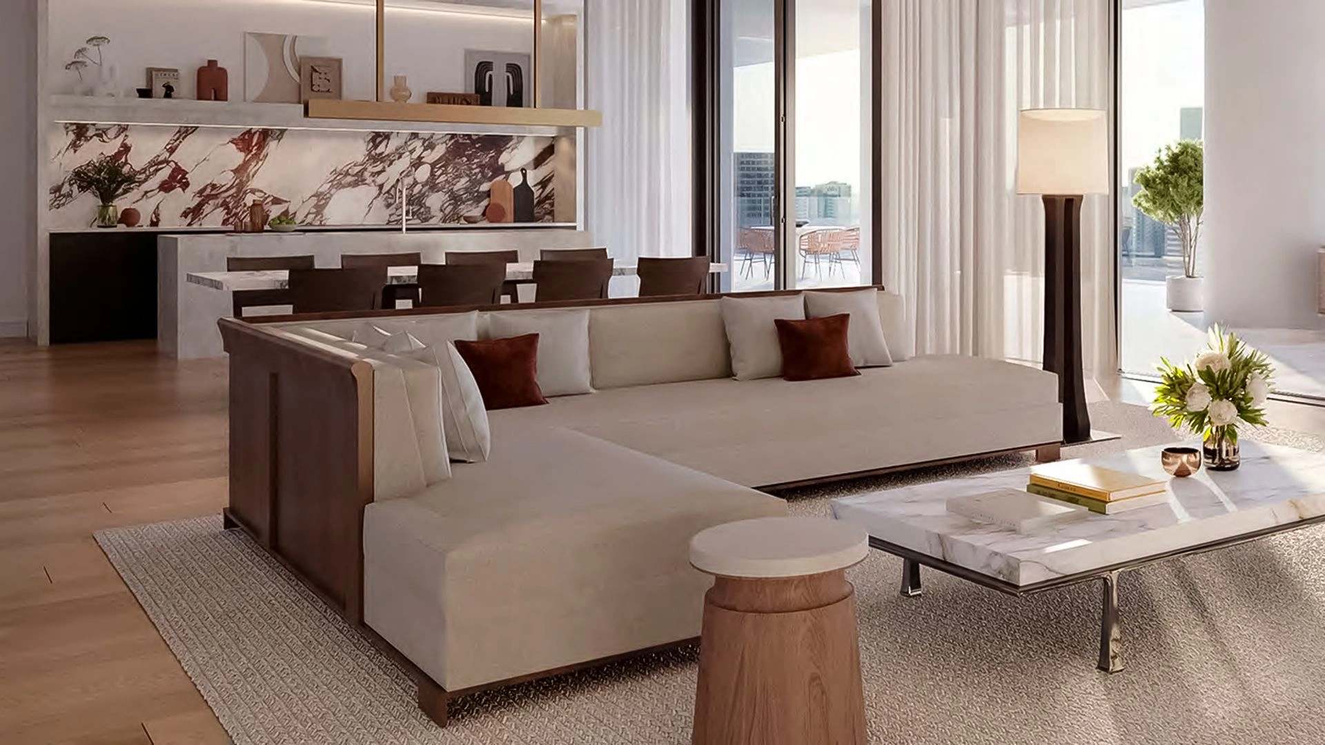 Эксклюзивный жилой комплекс в живописной гавани Marasi