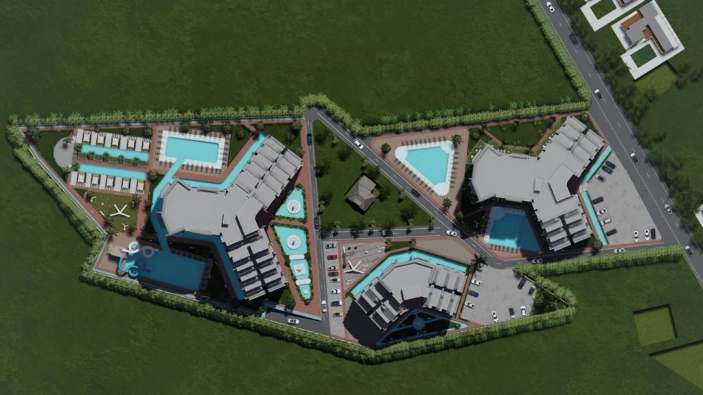 Крупномасштабный курортный жилой комплекс на побережье